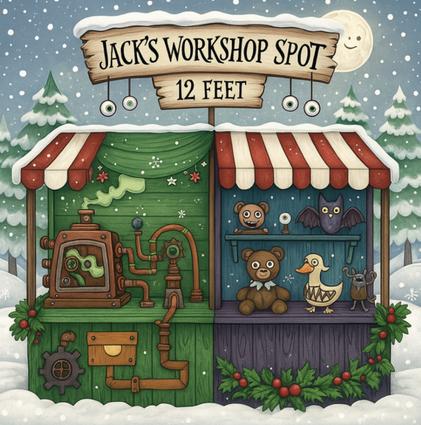 CHRISTMAS MARKET - JACKS WORKSHOP (12 ft Space) - 2 DAYS