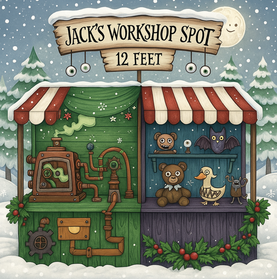 CHRISTMAS MARKET - JACKS WORKSHOP (12 ft Space) - 2 DAYS